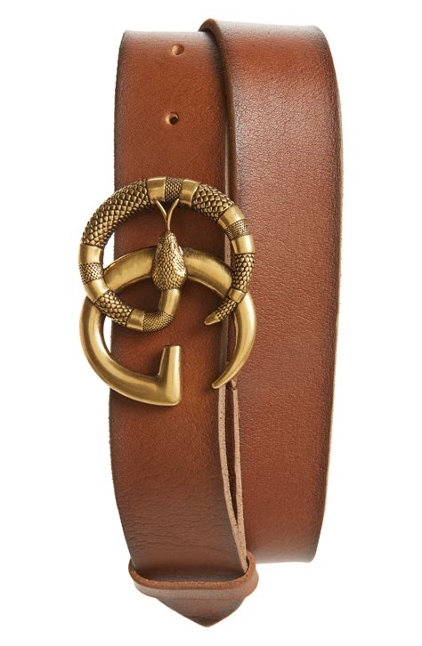 brown leather gucci belt|Gucci marmont leather belt.